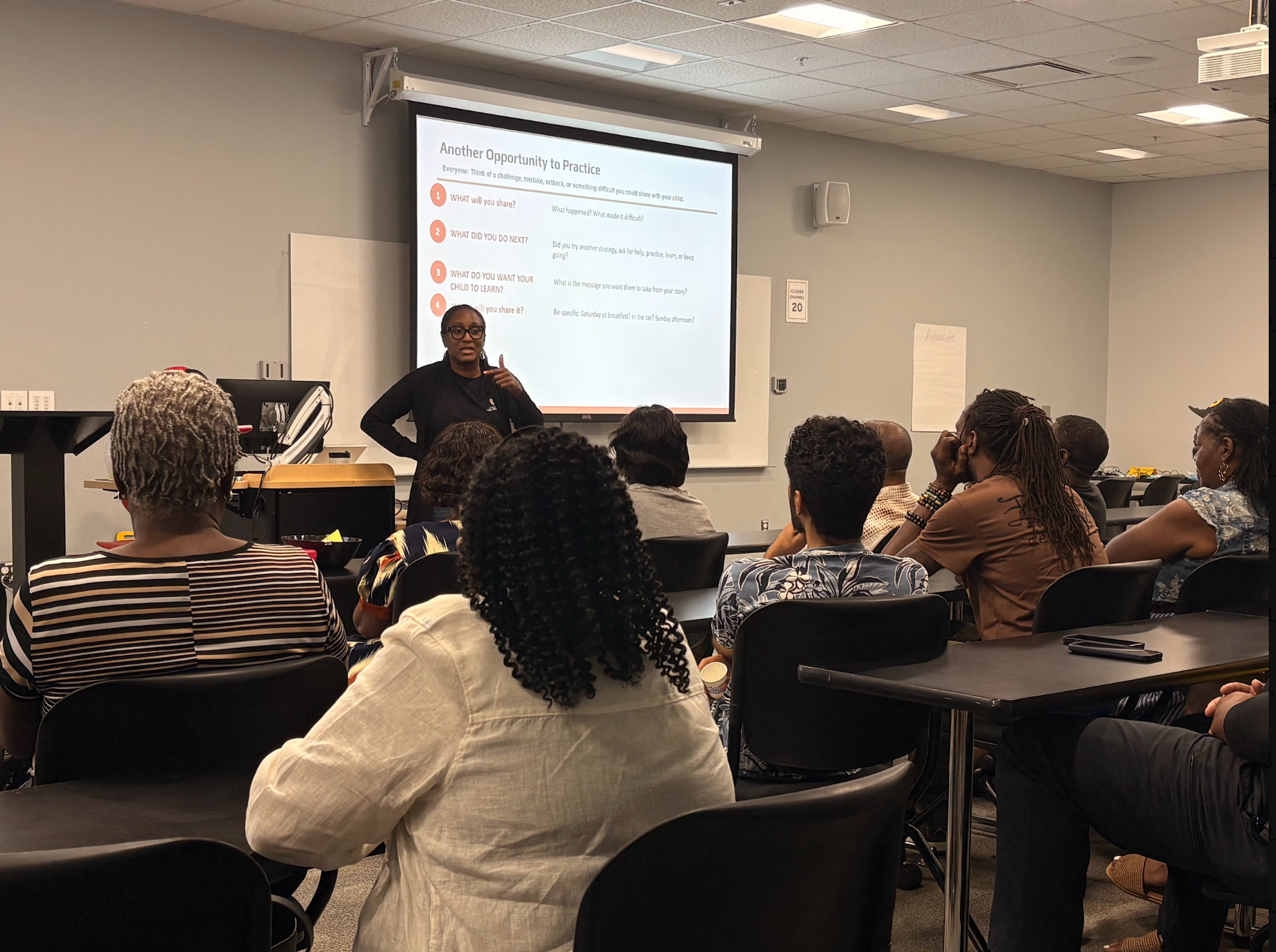 Afiya Speaking at the Parent Workshop 1